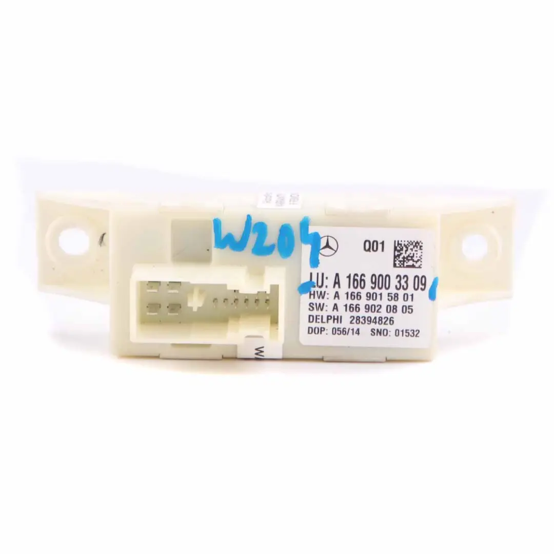Headlight Headlamp Range Control Unit Module to Mercedes W176 W204 W246 with Part number A1669003309 Mercedes W176 W204 W246 Headlight Headlamp Range Control Unit Module - SKU A1669003309 - Part number A1669003309