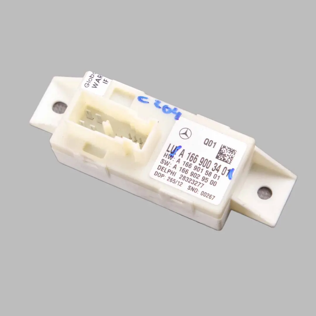Headlight Level Sensor Leveling Control Unit Module to Mercedes W204 with Part number A1669003401 Mercedes W204 Headlight Level Sensor Leveling Control Unit Module - SKU A1669003401 - Part number A1669003401