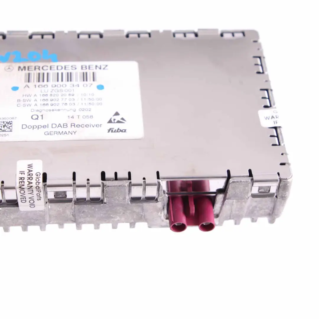 Modulo Unità Controllo Ricevitore Audio Digitale per Mercedes W176 W204 con numero di parte A1669003407 Mercedes W176 W204 Modulo Unità Controllo Ricevitore Audio Digitale - SKU A1669003407 - Numero di parte A1669003407
