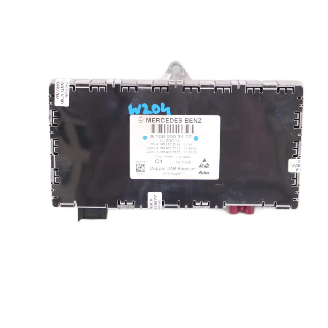 Modulo Unità Controllo Ricevitore Audio Digitale per Mercedes W176 W204 con numero di parte A1669003407 Mercedes W176 W204 Modulo Unità Controllo Ricevitore Audio Digitale - SKU A1669003407 - Numero di parte A1669003407
