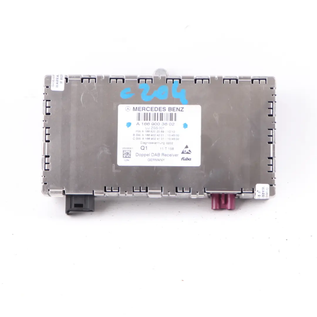 DAB-Empfänger Digital Audio Steuergerät Modul für Mercedes W204 R172 mit Teilenummer A1669003602 Mercedes W204 R172 DAB-Empfänger Digital Audio Steuergerät Modul - SKU A1669003602 - Teilenummer A1669003602