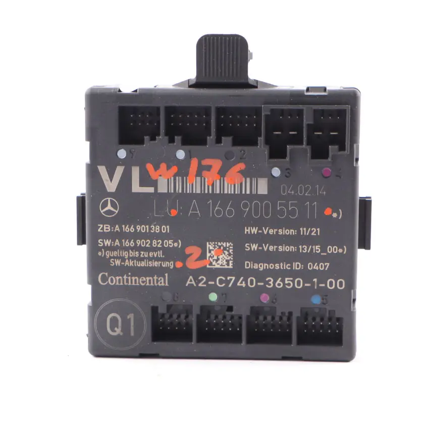 Door Module Mercedes W176 W246 Front Left N/S Control Unit VST to with Part number A1669005605 Door Module Mercedes W176 W246 Front Left N/S Control Unit VST - SKU A1669005511 - Part number A1669005605