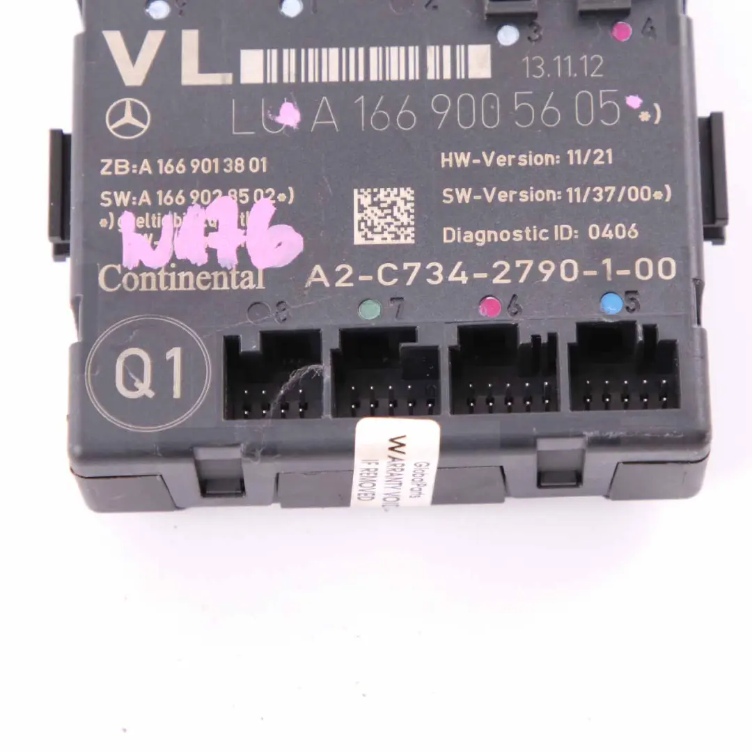 Módulo puerta Unidad control delantera izquierda para Mercedes W176 W246 con número de pieza A1669005605 Mercedes W176 W246 Módulo puerta Unidad control delantera izquierda - SKU A1669005605 - Número de pieza A1669005605