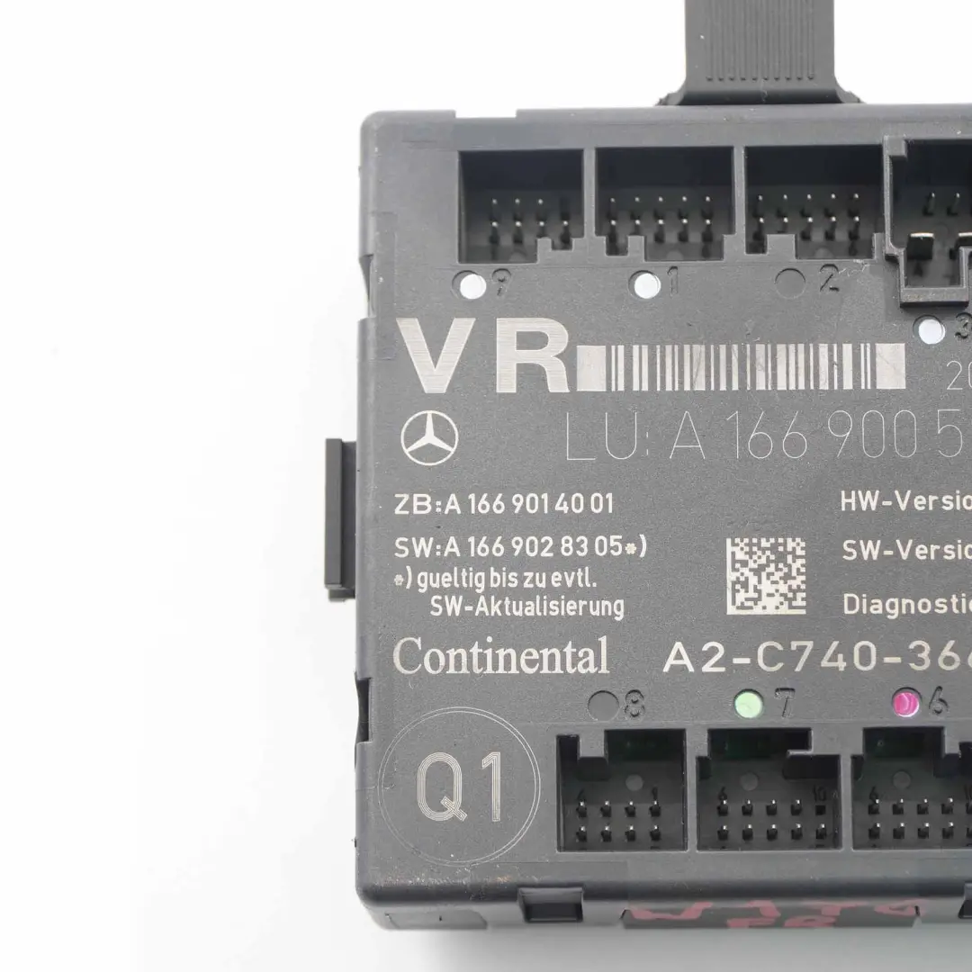 Unidad Control Módulo Puerta Delantera Derecha para Mercedes W176 W246 con número de pieza A1669005811 Mercedes W176 W246 Unidad Control Módulo Puerta Delantera Derecha - SKU A1669005811 - Número de pieza A1669005811