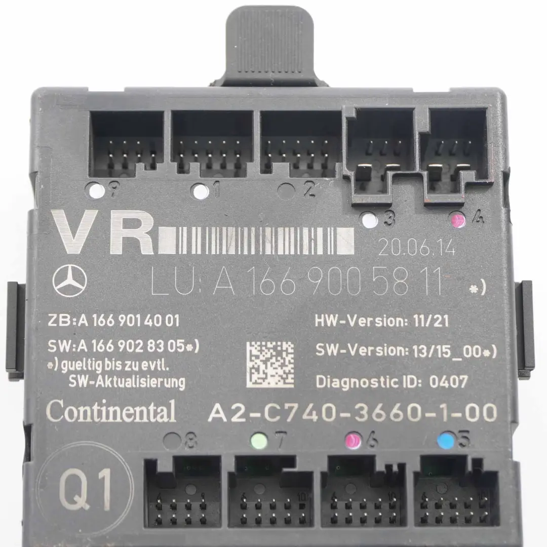  Door Module Mercedes W176 W246 Front Right O/S Control Unit Module - SKU A1669005811 - Part number A1669005811