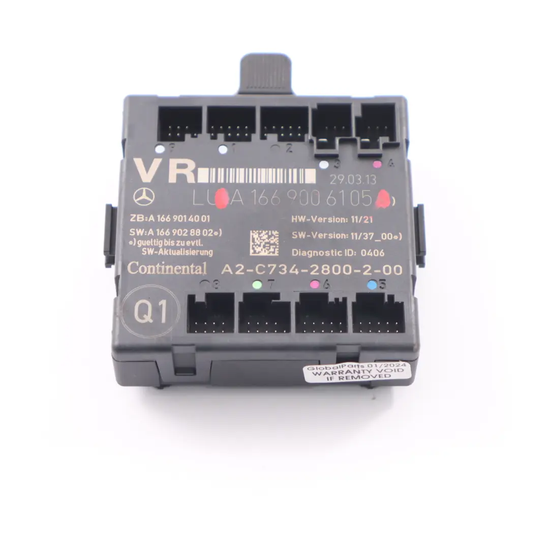  Door Module Mercedes W176 W246 Front Right O/S Control Unit - SKU A1669006105 - Part number A1669006105