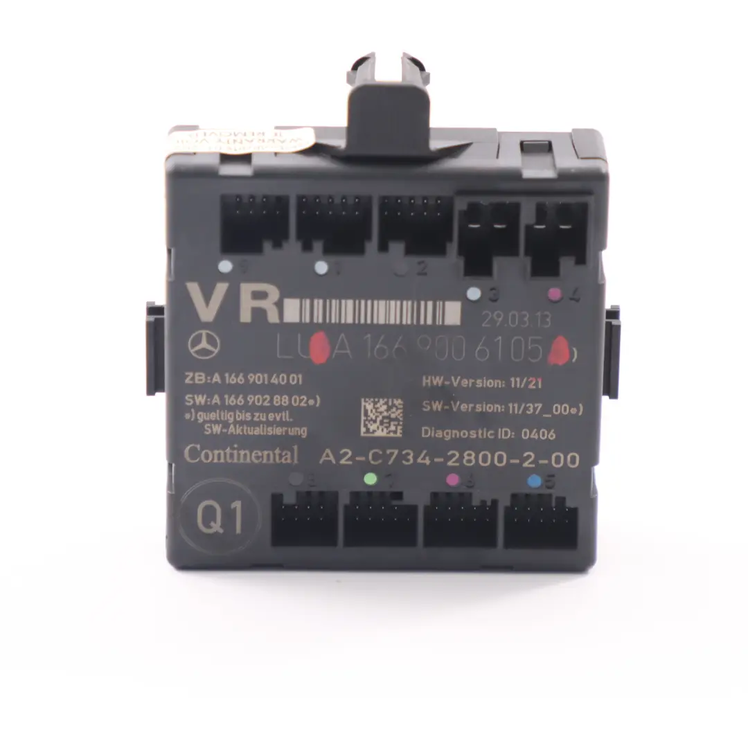 Mercedes W176 W246 Modulo porta anteriore destro Unità controllo - SKU A1669006105 - Numero di parte A1669006105