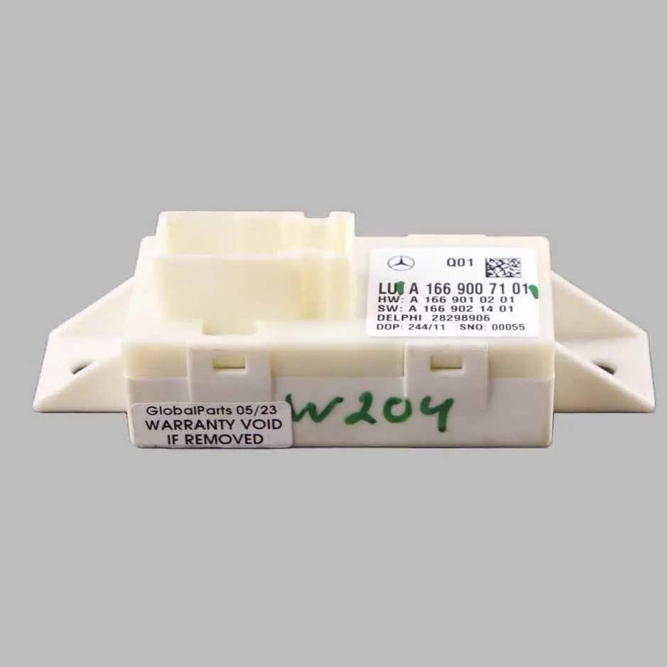 Headlight Level Sensor Leveling Control Unit Module to Mercedes W204 with Part number A1669007101 Mercedes W204 Headlight Level Sensor Leveling Control Unit Module - SKU A1669007101 - Part number A1669007101