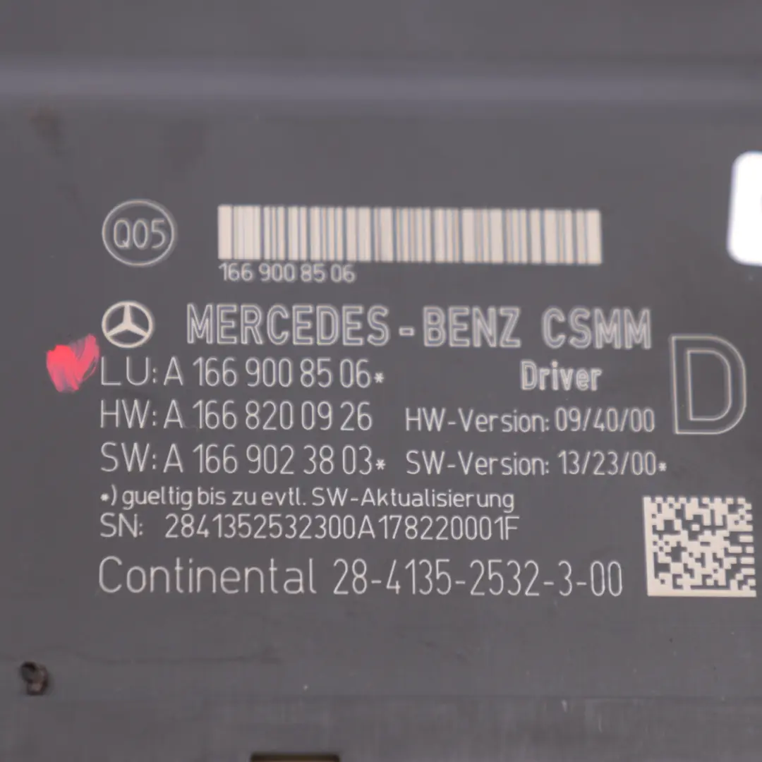  Sitz modul Mercedes W176 W246 Steuergerät vorne links rechts - SKU A1669008506 - Teilenummer A1669008506