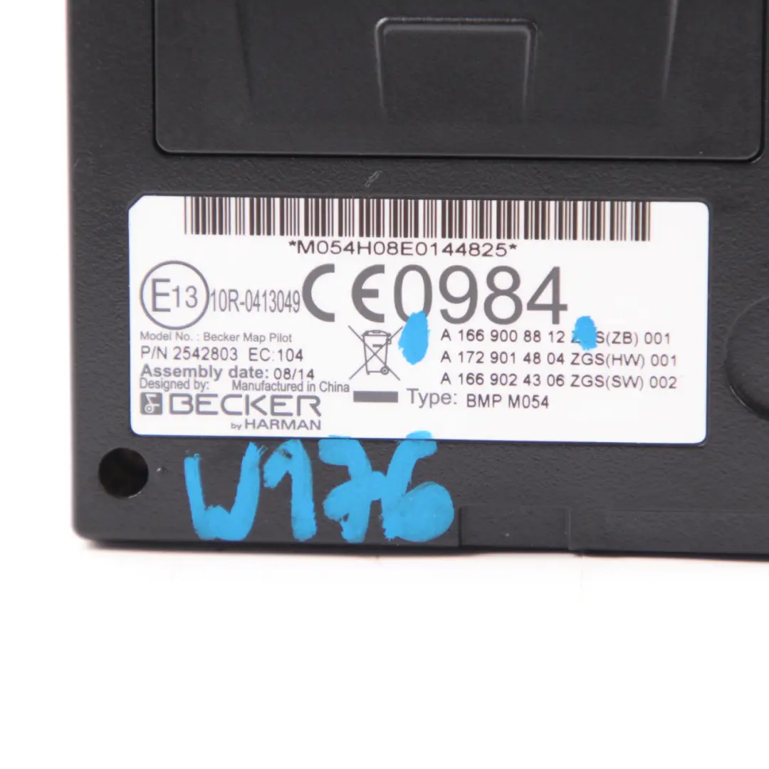 Becker Navigation Map Pilot Control Unit Module to Mercedes W176 with Part number A1669008812 Mercedes W176 Becker Navigation Map Pilot Control Unit Module - SKU A1669008812 - Part number A1669008812