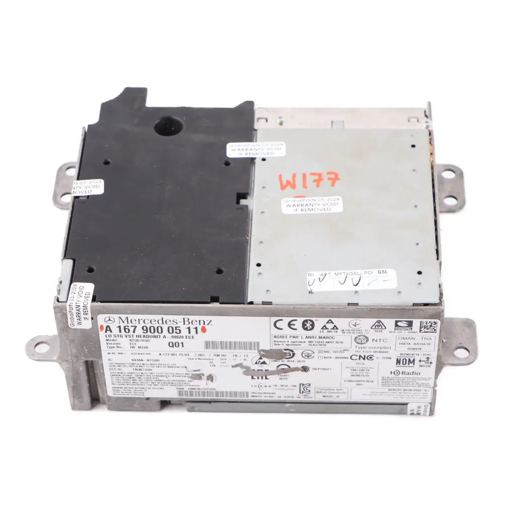Radio Stereo Lettore satellitare Unità principale ECE per Mercedes W177 con numero di parte A1679000511 Mercedes W177 Radio Stereo Lettore satellitare Unità principale ECE - SKU A1679000511 - Numero di parte A1679000511