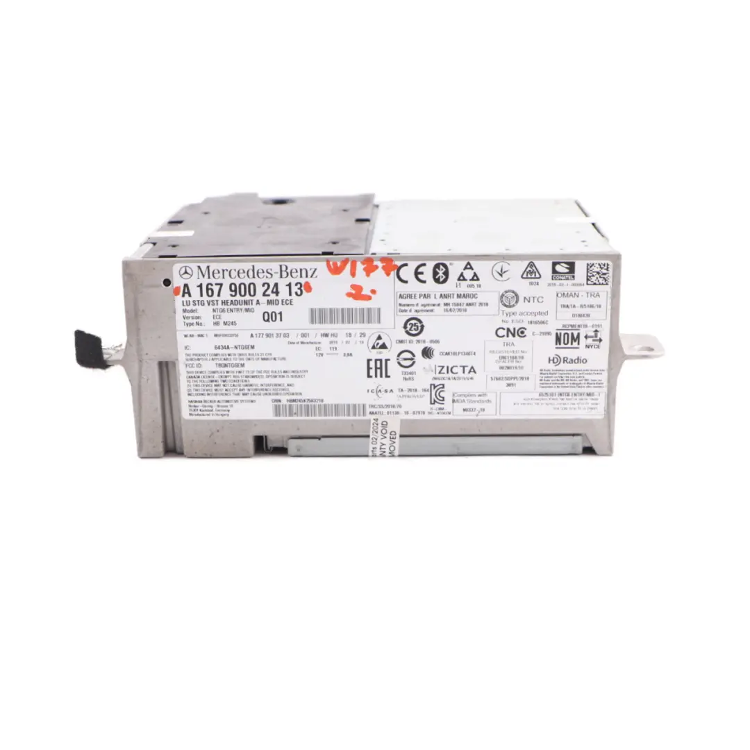 W167 W177 Radio Stereo Nav Navigation Head Unit High to Mercedes with Part number A1679002413 Mercedes W167 W177 Radio Stereo Nav Navigation Head Unit High - SKU A1679002413 - Part number A1679002413