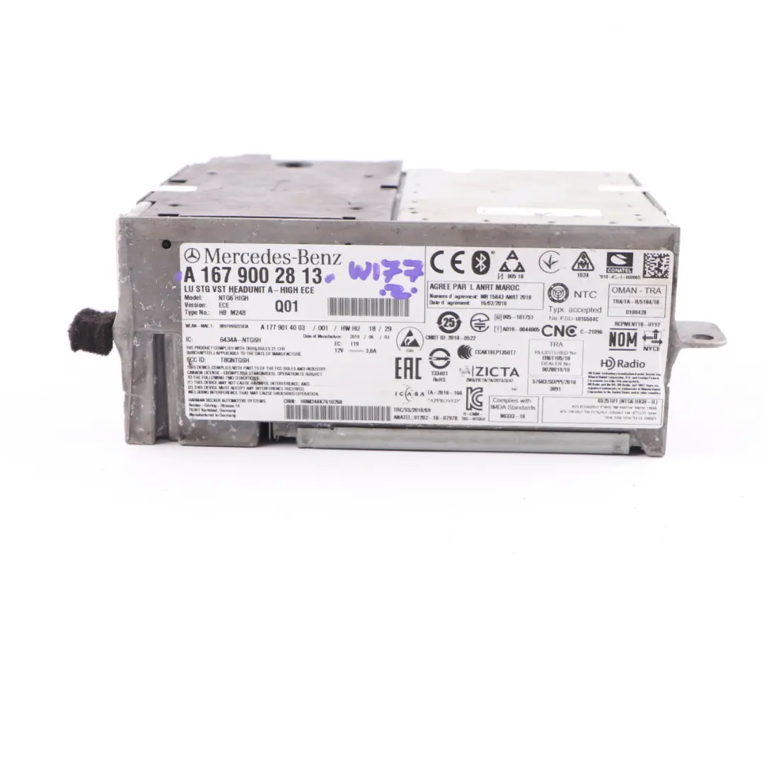  Head Unit Mercedes W177 Audio Stereo Radio Player Control Unit - SKU A1679002813 - Part number A1679002813