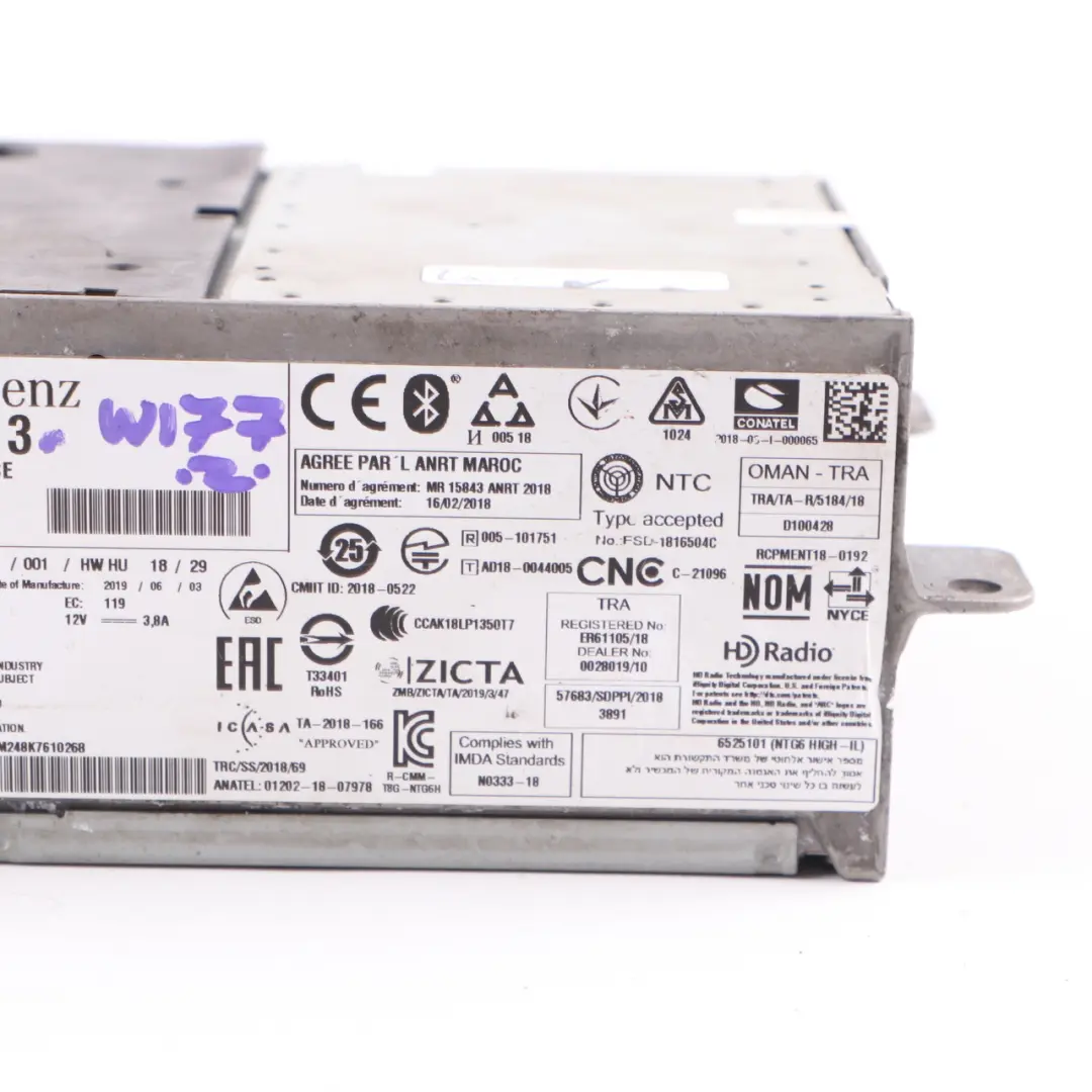  Head Unit Mercedes W177 Audio Stereo Radio Player Control Unit - SKU A1679002813 - Part number A1679002813