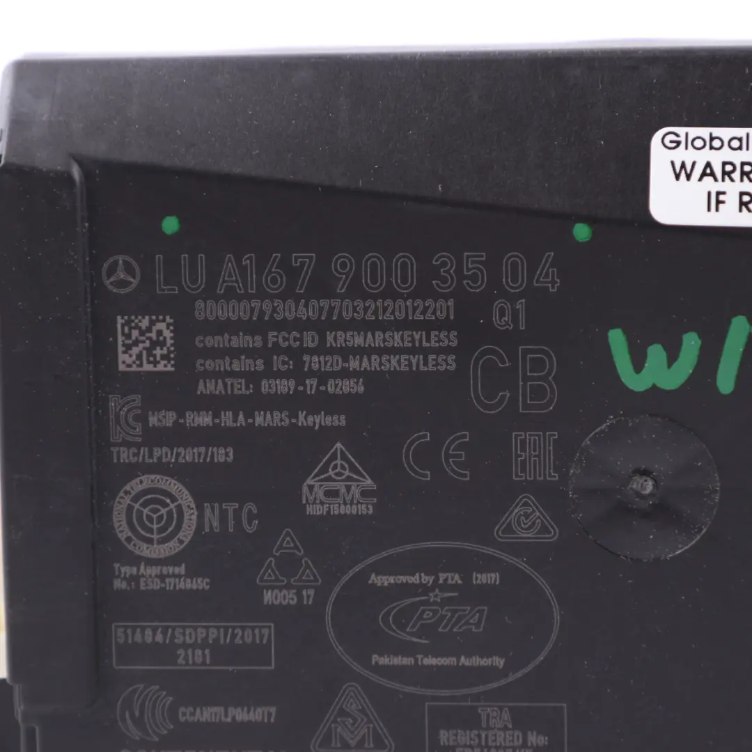 Zündschalter Elektronisches Diebstahlsicherungsmodul für Mercedes W177 mit Teilenummer A1679003504 Mercedes W177 Zündschalter Elektronisches Diebstahlsicherungsmodul - SKU A1679003504 - Teilenummer A1679003504