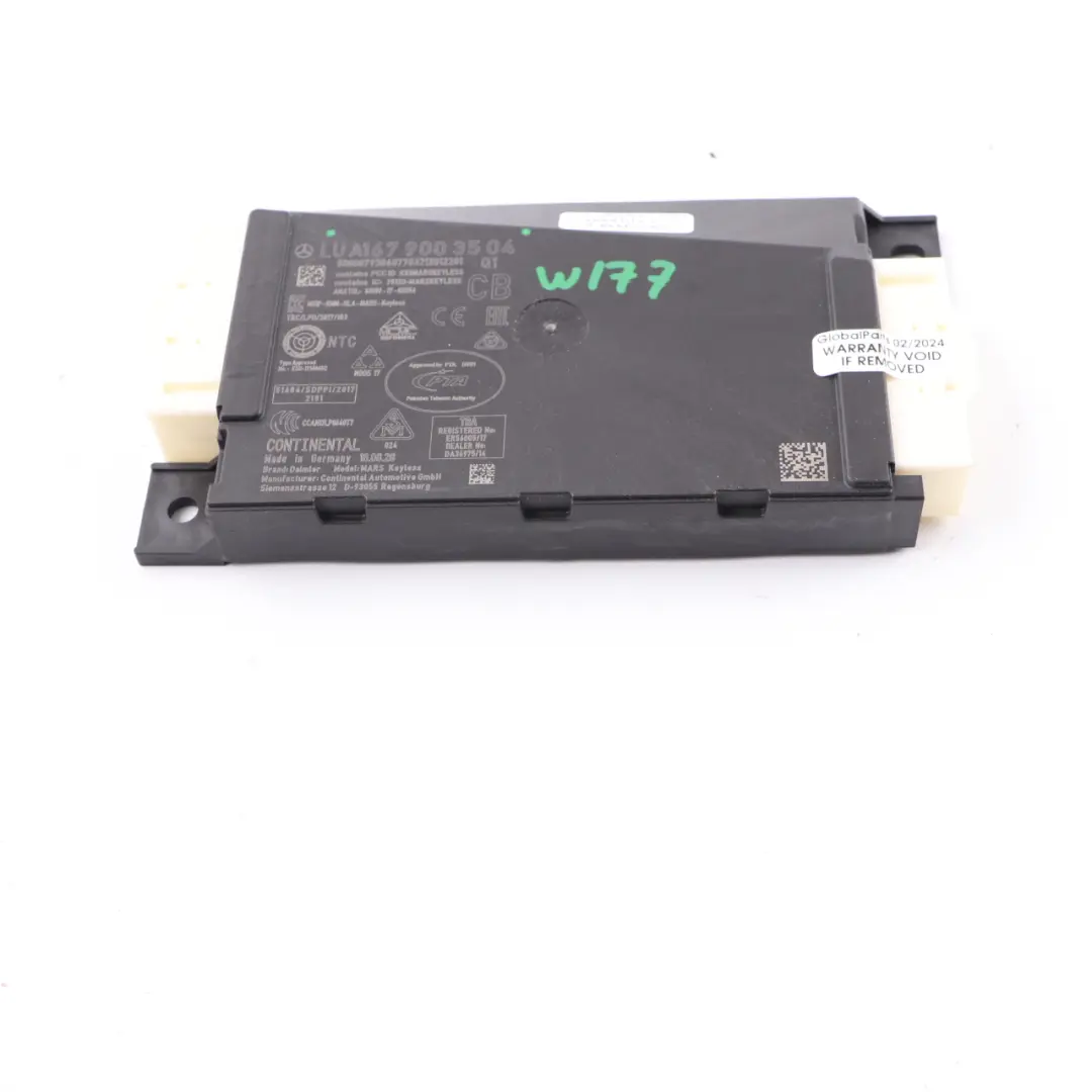  Ignition Switch Mercedes W177 Electronic Anti Theft Control Module - SKU A1679003504 - Part number A1679003504