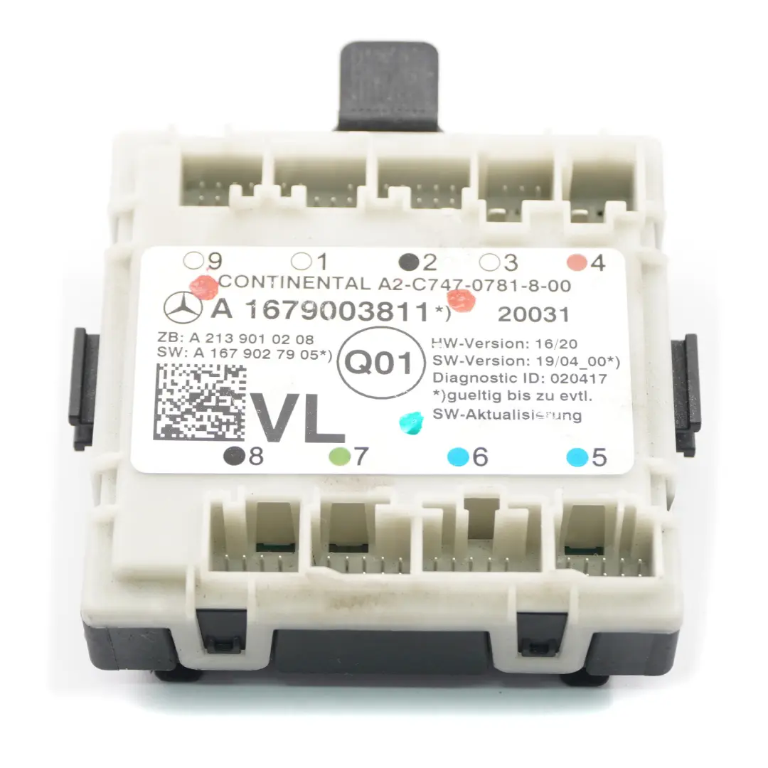  Tür modul Mercedes W205 W213 C253 vorne links Steuergerät ECU - SKU A1679003811 - Teilenummer A1679003811