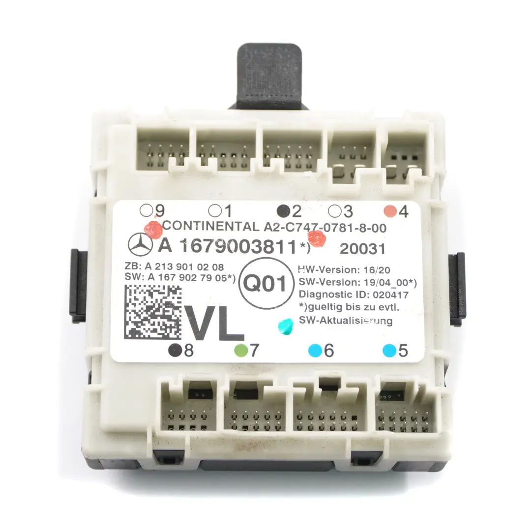 Modulo porta Mercedes W205 W213 anteriore sinistro controllo ECU per  con numero di parte A1679003811  Modulo porta Mercedes W205 W213 anteriore sinistro controllo ECU - SKU A1679003811 - Numero di parte A1679003811