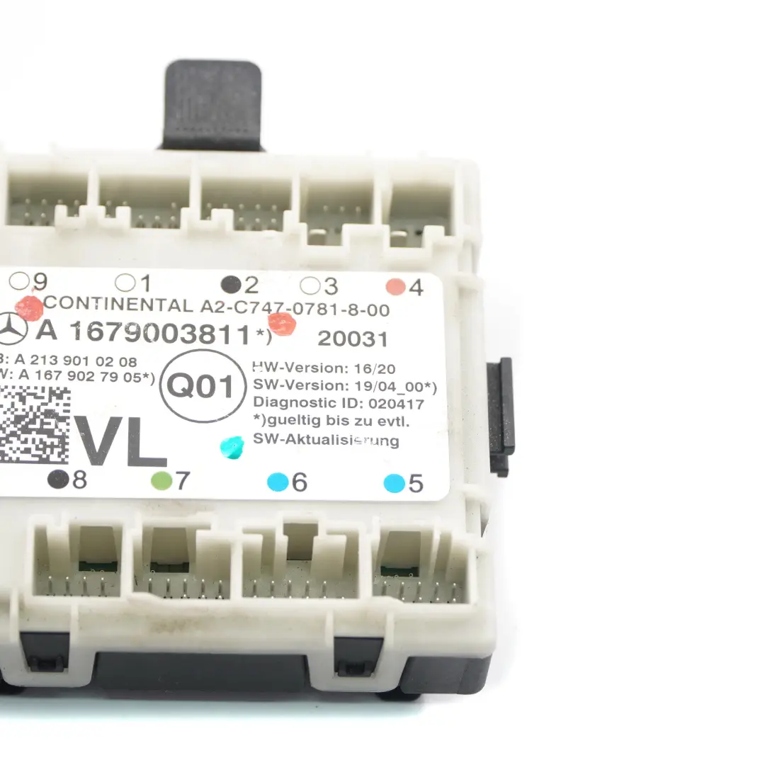  Módulo puerta Mercedes W205 W213 C253 Delantero Izquierdo Unidad ECU - SKU A1679003811 - Número de pieza A1679003811