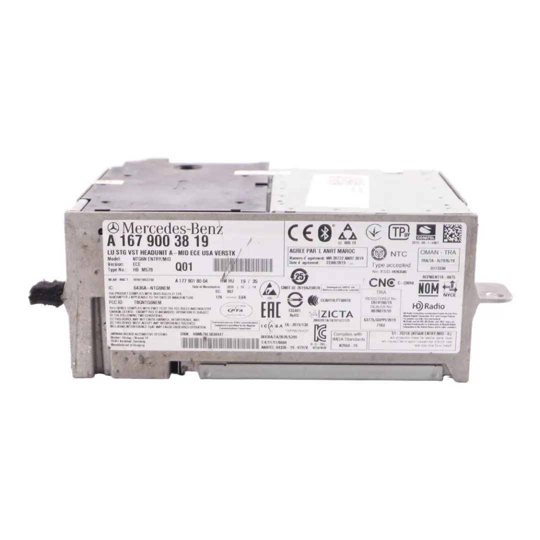 Radio Head Control Unit to Mercedes W177 with Part number A1679003819 Mercedes W177 Radio Head Control Unit - SKU A1679003819 - Part number A1679003819