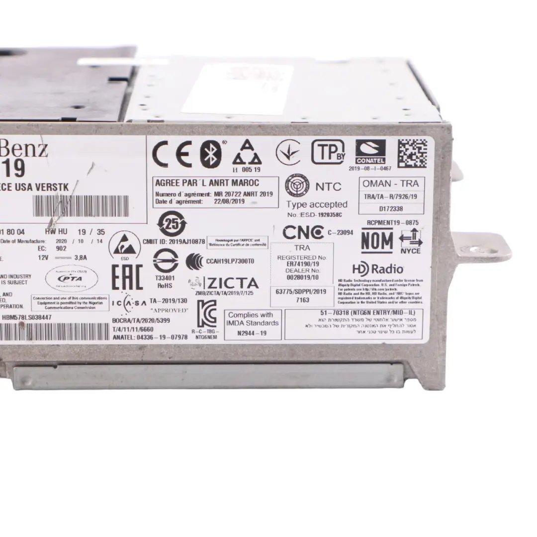 Unité contrôle tête radio pour Mercedes W177 à propos du numéro de pièce A1679003819 Mercedes W177 Unité contrôle tête radio - SKU A1679003819 - Numéro de pièce A1679003819