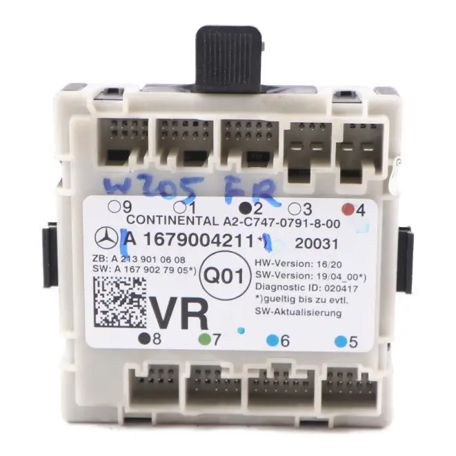 Moduł Sterownik Drzwi Przód Prawy ECU do Mercedes W205 W213 W910 o numerze A1679004211 Mercedes W205 W213 W910 Moduł Sterownik Drzwi Przód Prawy ECU - SKU A1679004211 - Numer Części A1679004211
