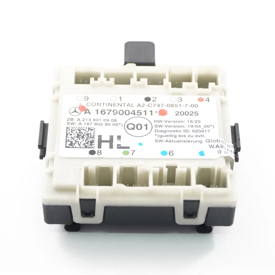 Door Module Mercedes W205 W213 C253 Rear Left N/S Control Unit ECU to with Part number A1679004511 Door Module Mercedes W205 W213 C253 Rear Left N/S Control Unit ECU - SKU A1679004511 - Part number A1679004511