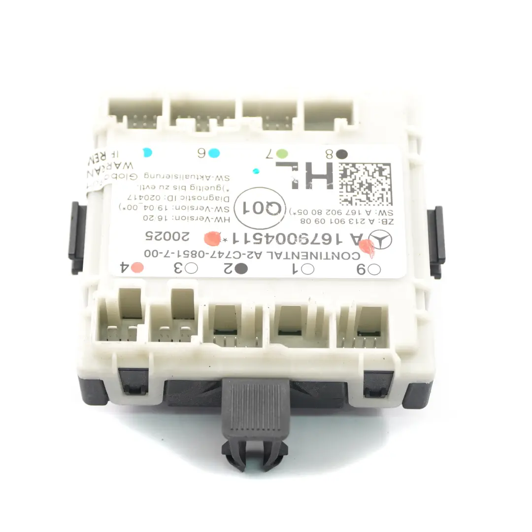  Módulo puerta Mercedes W205 W213 C253 Trasera Izquierda ECU - SKU A1679004511 - Número de pieza A1679004511