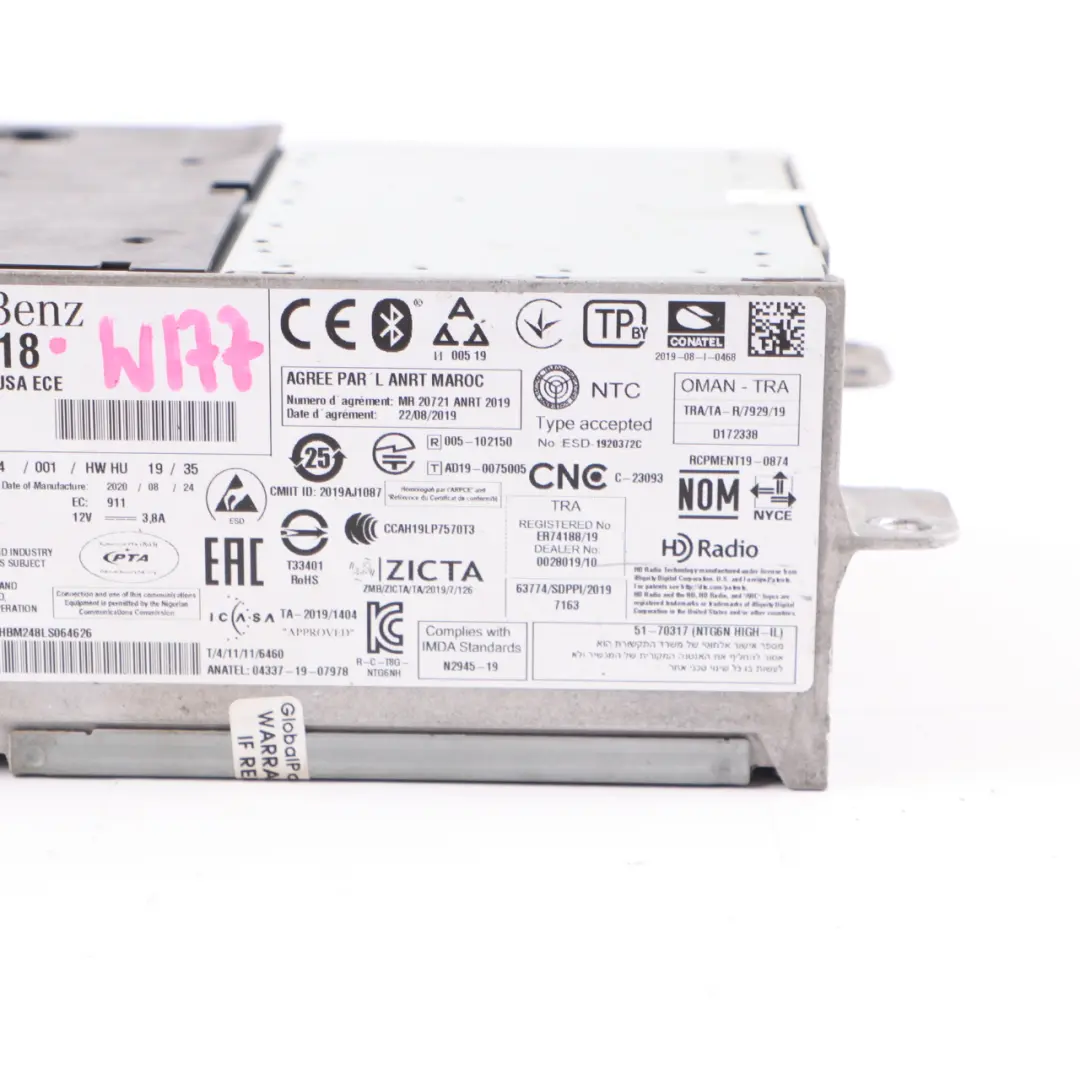 W167 W177 Radio Estéreo Navegador y Unidad Principal Alta para Mercedes con número de pieza A1679005218 Mercedes W167 W177 Radio Estéreo Navegador y Unidad Principal Alta - SKU A1679005218 - Número de pieza A1679005218