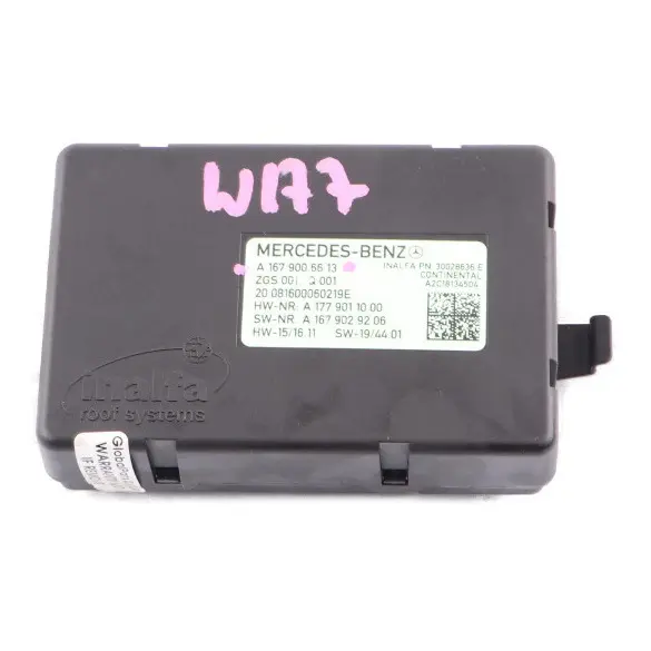 Modulo scorrevole tettuccio panoramico controllo per Mercedes W177 con numero di parte A1679006613 Mercedes W177 Modulo scorrevole tettuccio panoramico controllo - SKU A1679006613 - Numero di parte A1679006613