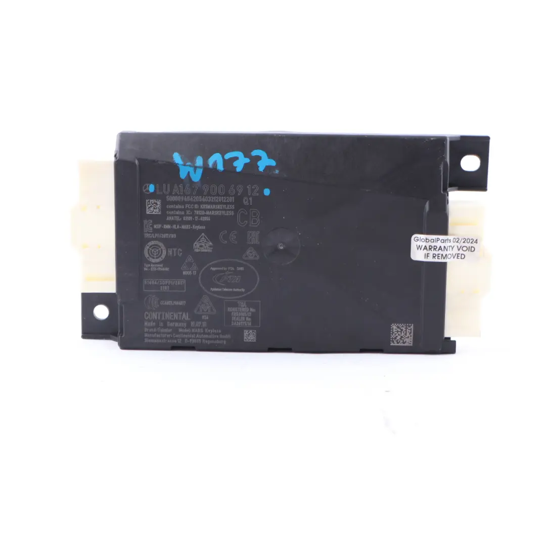 Keyless Go Module ECU Entry Control Unit to Mercedes C118 W177 W247 with Part number A1679006912 Mercedes C118 W177 W247 Keyless Go Module ECU Entry Control Unit - SKU A1679006912 - Part number A1679006912
