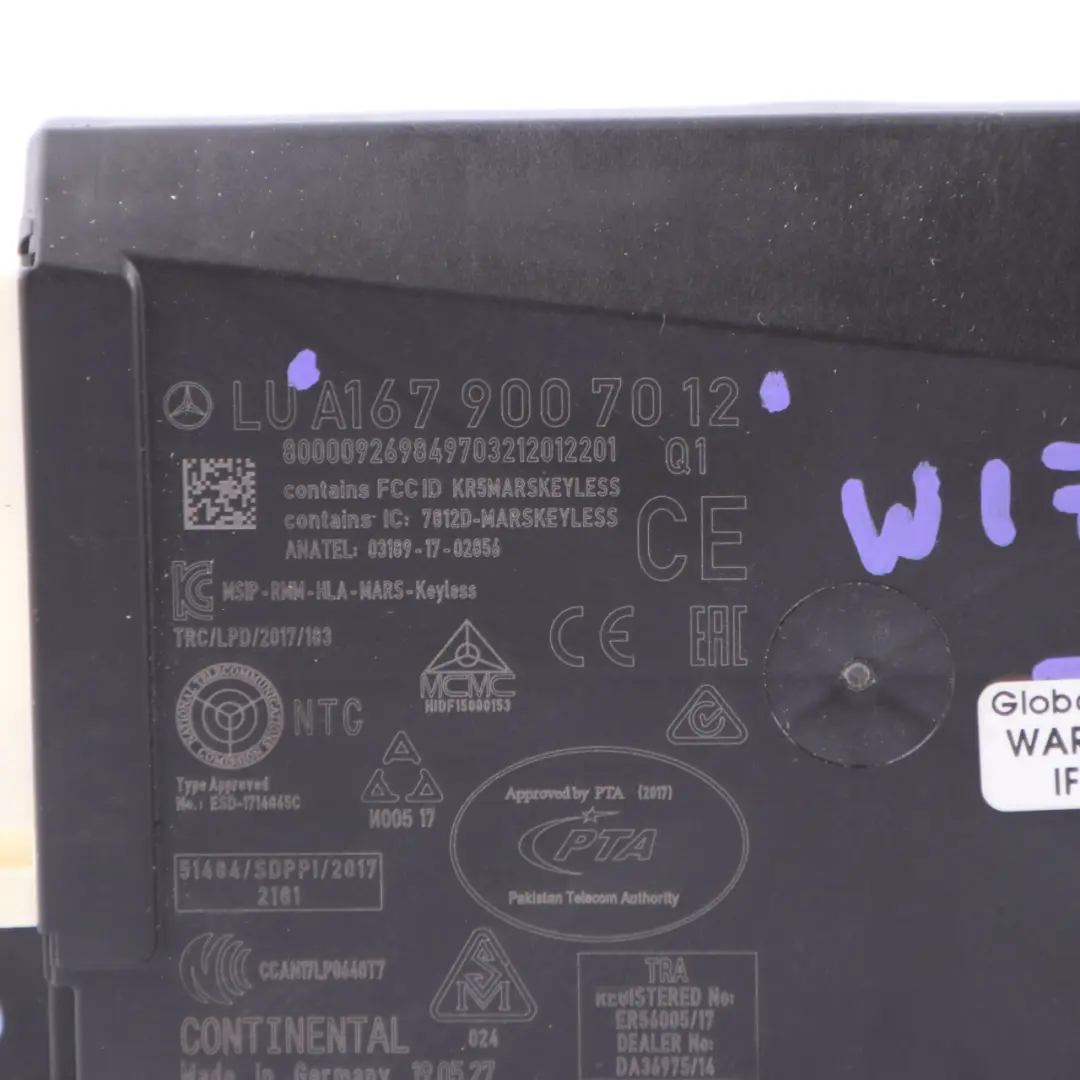 Keyless Go Modul ECU Eintrag Steuergerät für Mercedes C118 W177 W247 mit Teilenummer A1679007012 Mercedes C118 W177 W247 Keyless Go Modul ECU Eintrag Steuergerät - SKU A1679007012 - Teilenummer A1679007012