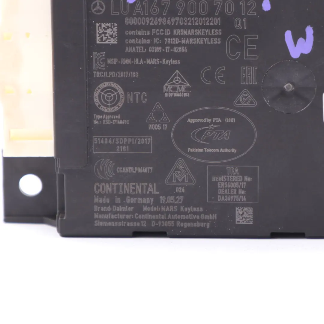 Mercedes C118 W177 W247 Keyless Go Modul ECU Eintrag Steuergerät - SKU A1679007012 - Teilenummer A1679007012