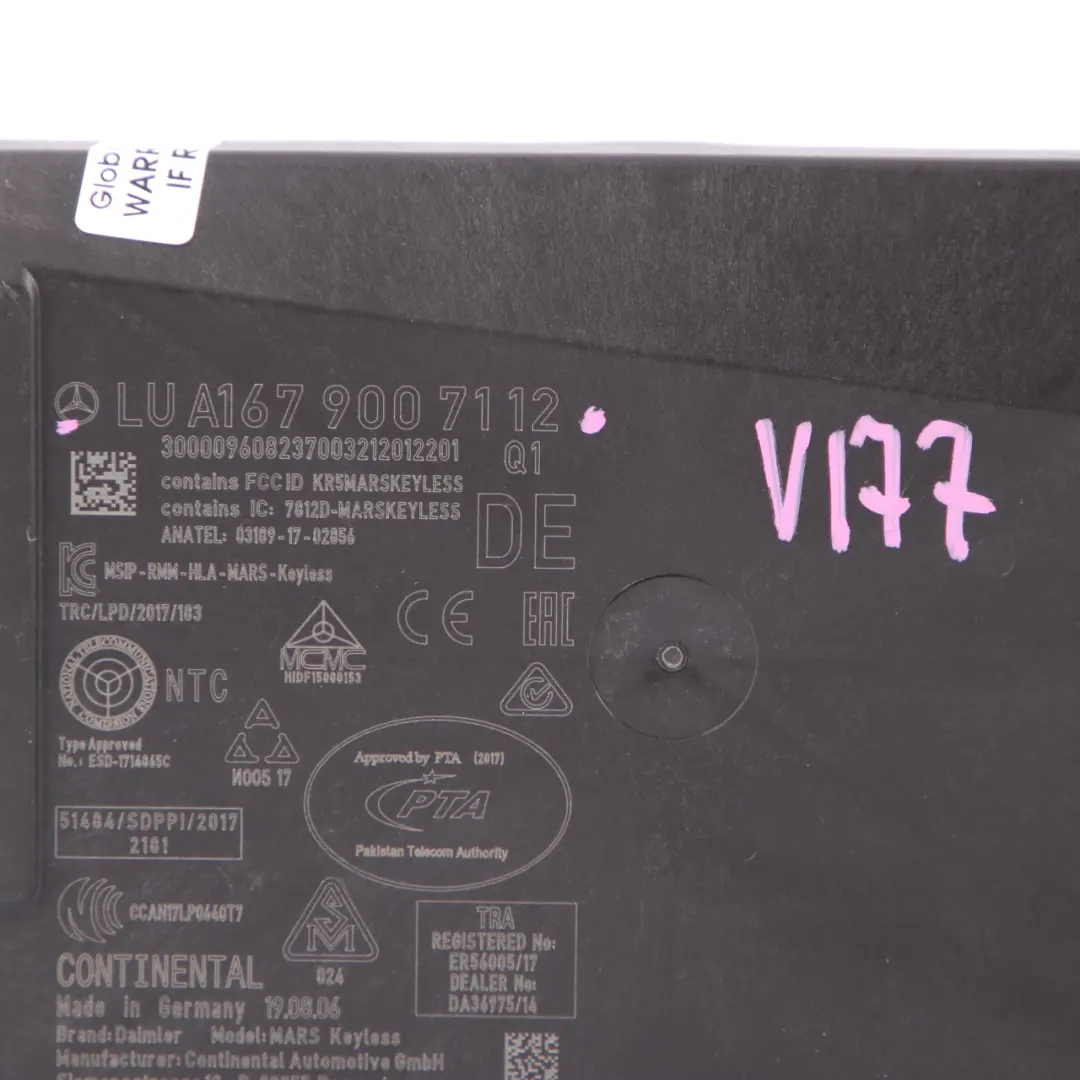Interruttore Lettore Elettronico Chiavi Telecomando per Mercedes V177 con numero di parte A1679007112 Mercedes V177 Interruttore Lettore Elettronico Chiavi Telecomando - SKU A1679007112 - Numero di parte A1679007112