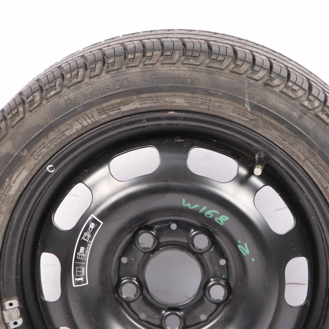 Mercedes W168 Roue de secours Acier 15" Pneu R15 195/50 - SKU A1684000702 - Numéro de pièce A1684000702