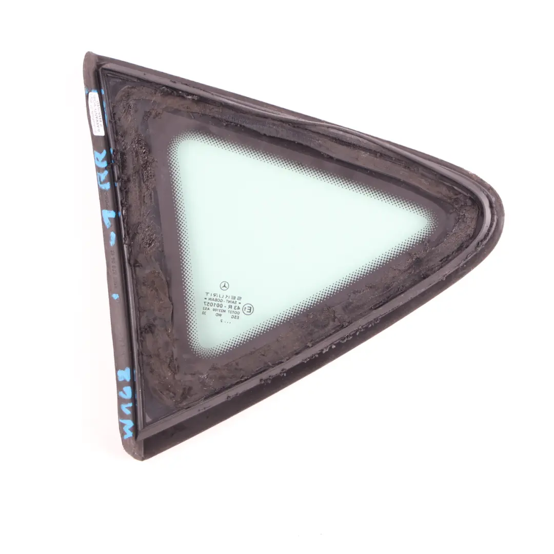 Glass Fixed Quarter Rear Right O/S Window Glazing AS2 to Mercedes W168 with Part number A1686700412 Mercedes W168 Glass Fixed Quarter Rear Right O/S Window Glazing AS2 - SKU A1686700412-1 - Part number A1686700412