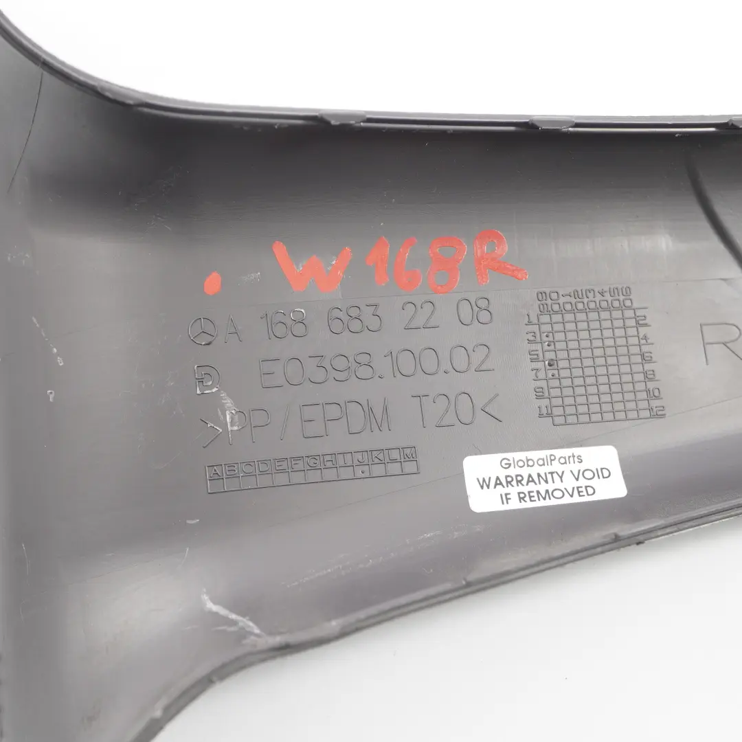 Armrest Cover Mercedes W168 Centre Console Trim Panel Right O/S to with Part number A1686832208 Armrest Cover Mercedes W168 Centre Console Trim Panel Right O/S - SKU A1686832208 - Part number A1686832208