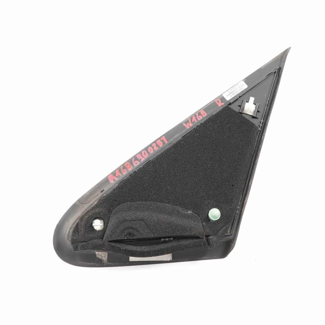 Espejo Triángulo Delantero Derecho Recorte Cubierta Elegance para Mercedes W168 con número de pieza A1686900287 Mercedes W168 Espejo Triángulo Delantero Derecho Recorte Cubierta Elegance - SKU A1686900287 - Número de pieza A1686900287