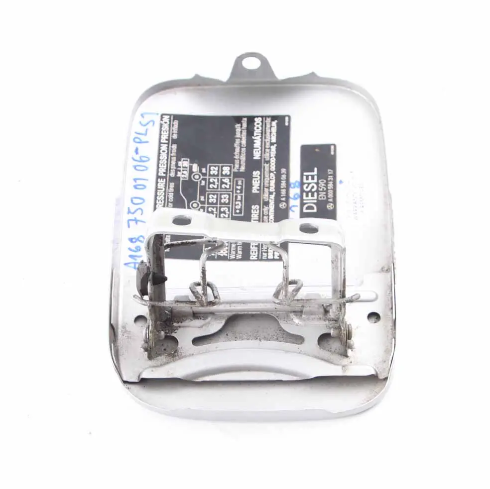 Mercedes W168 Fuel Filler Flap Tank Cap Cover Polar Silver Metallic - 761 - SKU A1687500106-PLS1 - Part number A1687500106