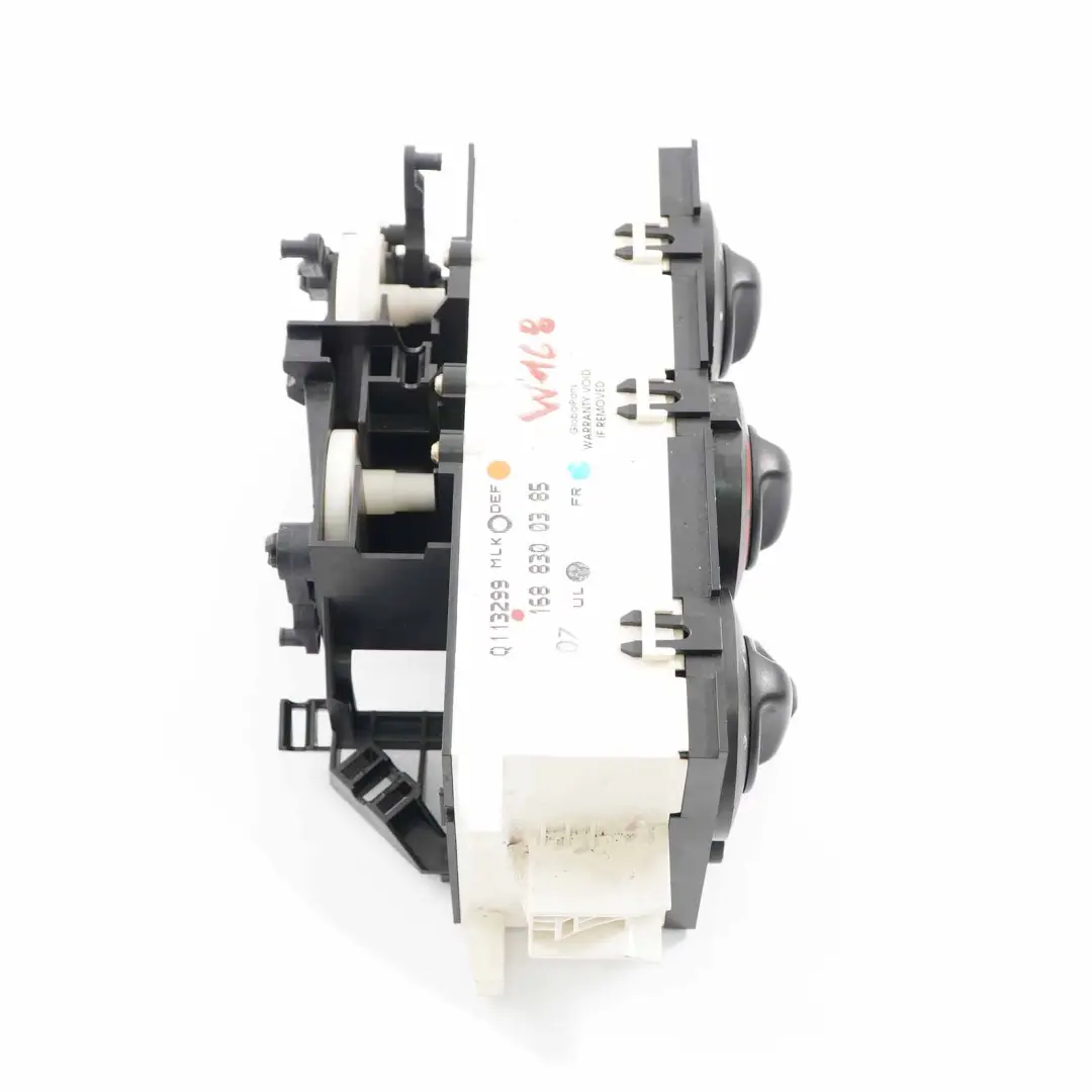 Heater Climate Control Unit Switch Panel Air Con to Mercedes W168 with Part number A1688300385 Mercedes W168 Heater Climate Control Unit Switch Panel Air Con - SKU A1688300385 - Part number A1688300385