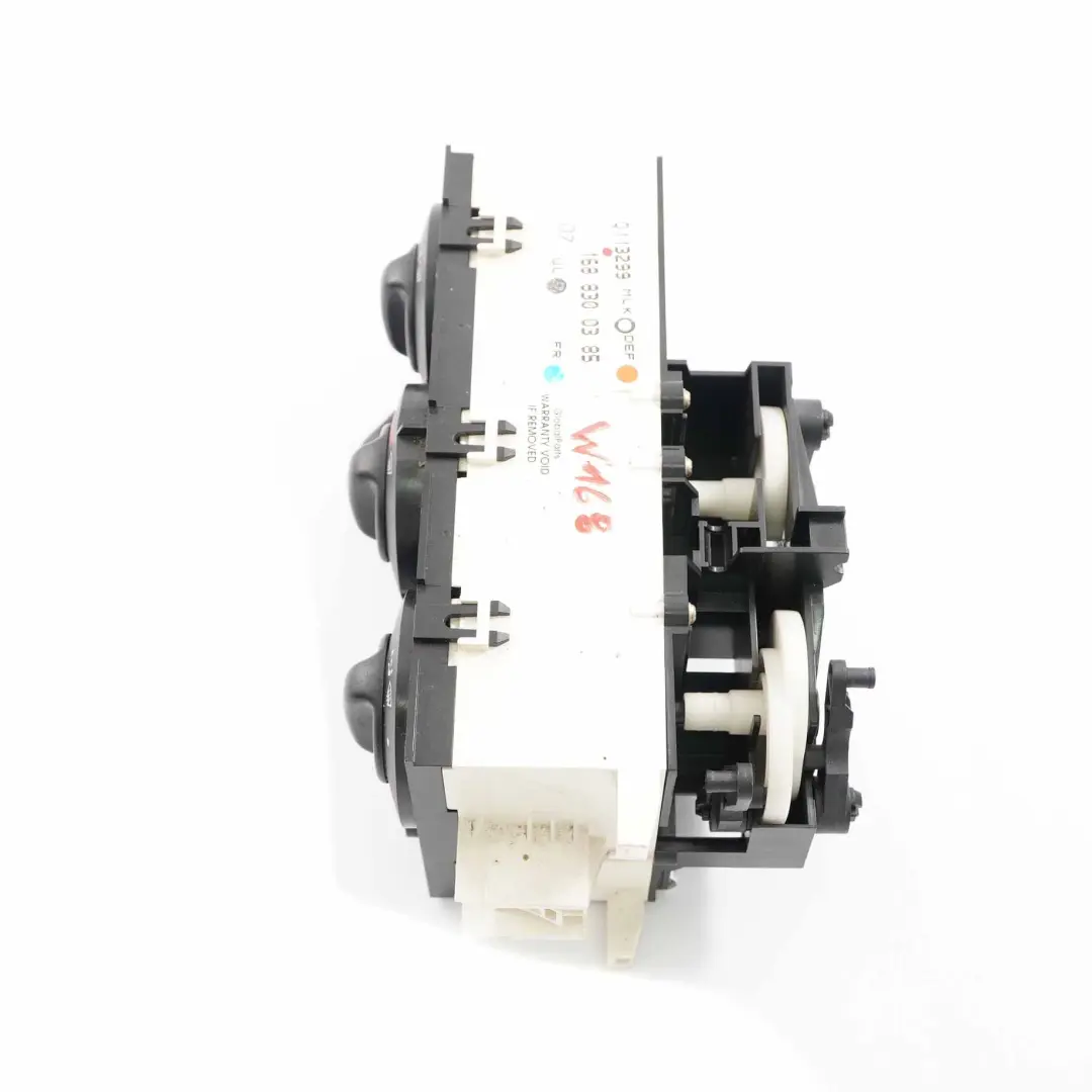 Klimabedienteil Schalterblock A-Klasse für Mercedes W168 mit Teilenummer A1688300385 Mercedes W168 Klimabedienteil Schalterblock A-Klasse - SKU A1688300385 - Teilenummer A1688300385