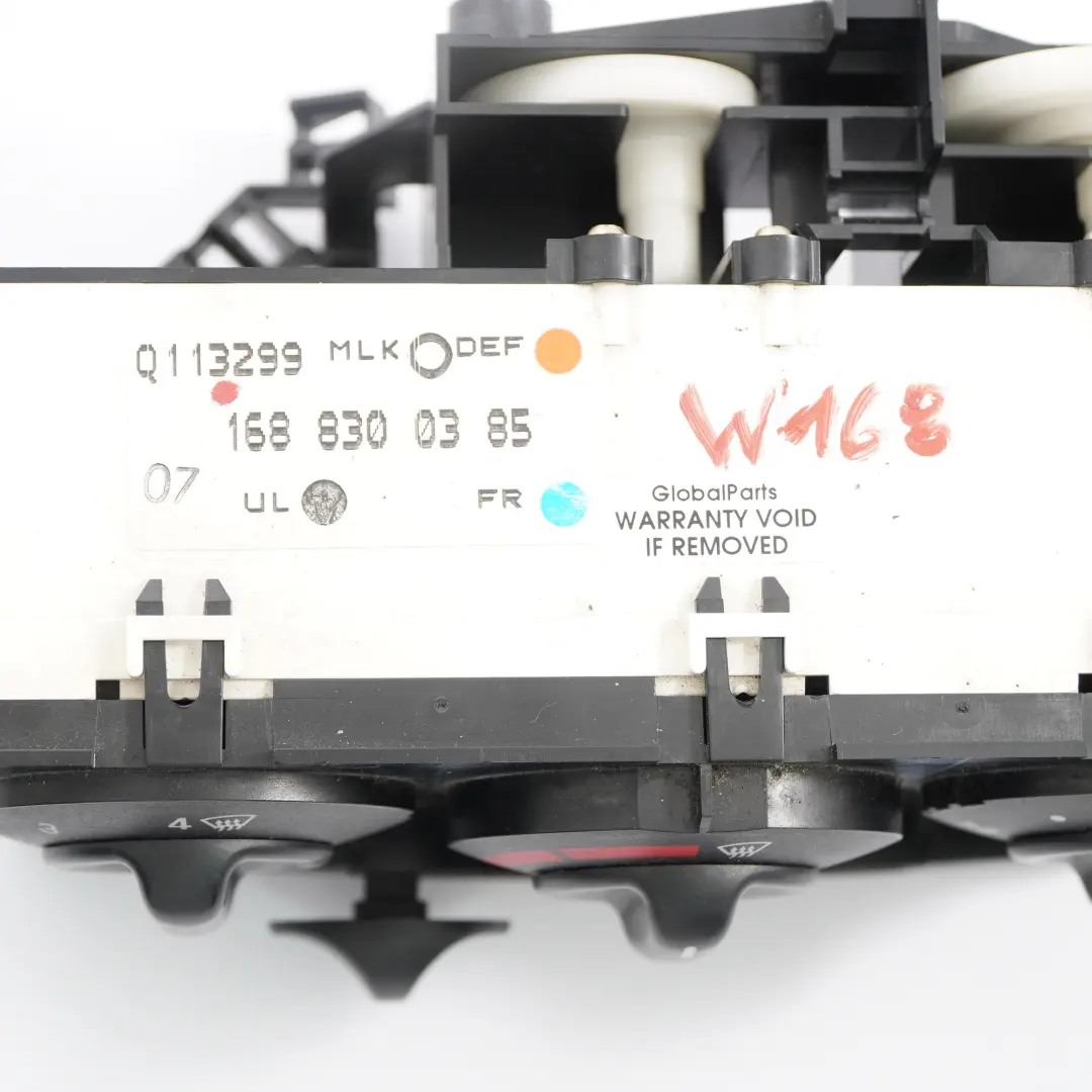 Mercedes W168 Climatisation Bloc de Commutation - SKU A1688300385 - Numéro de pièce A1688300385