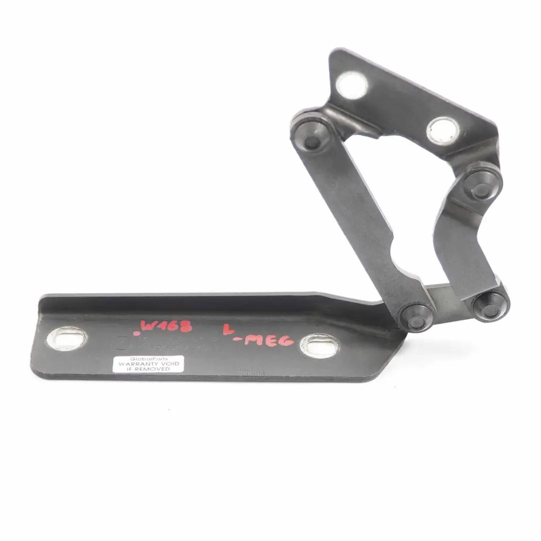 Cerniera Sinistra Cofano Anteriore Meteorgrau - 195 per Mercedes W168 con numero di parte A1688800228 Mercedes W168 Cerniera Sinistra Cofano Anteriore Meteorgrau - 195 - SKU A1688800128-MEG - Numero di parte A1688800228