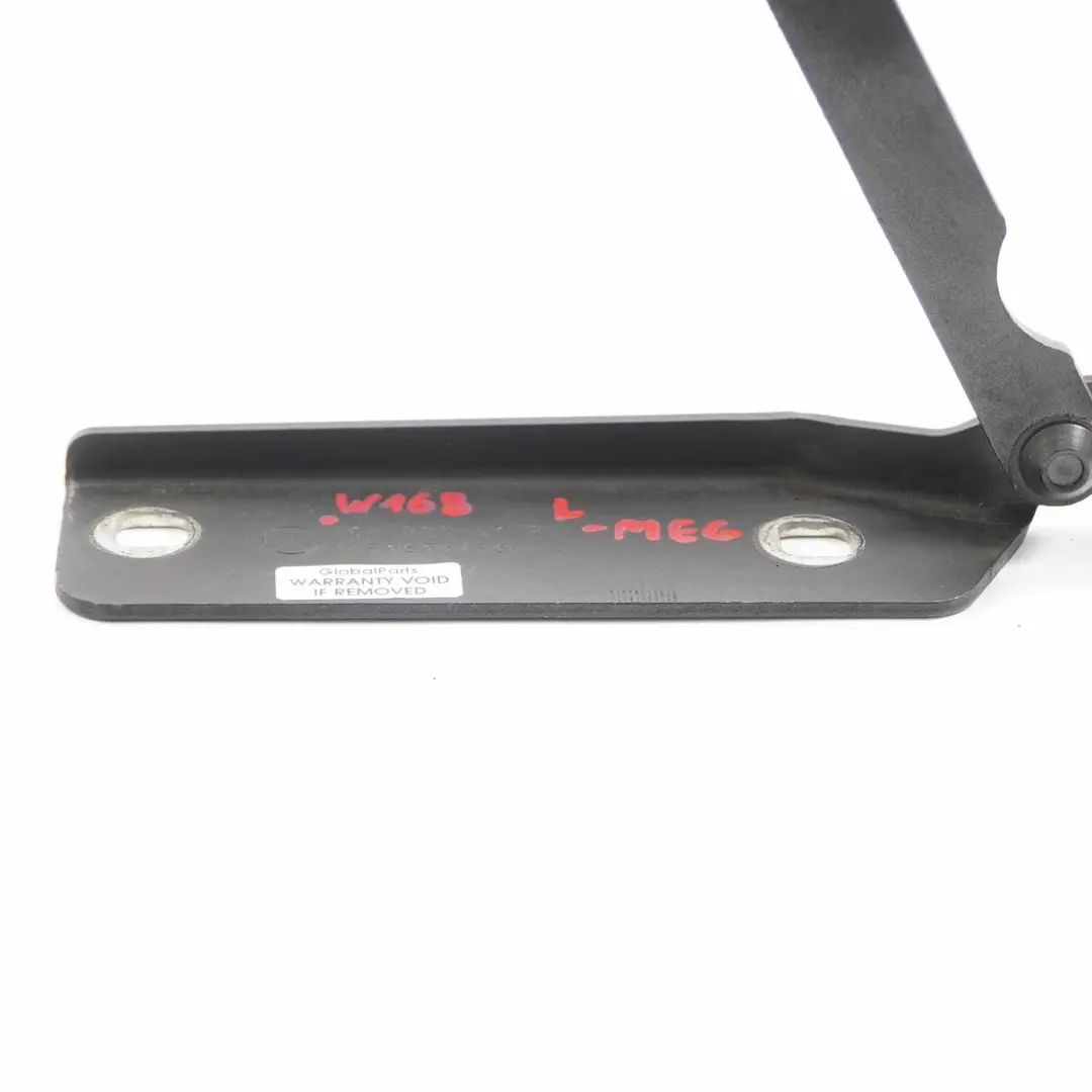 Hood Bonnet Hinge Left N/S Front Meteor Grey Metallic - 195 to Mercedes W168 with Part number A1688800228 Mercedes W168 Hood Bonnet Hinge Left N/S Front Meteor Grey Metallic - 195 - SKU A1688800128-MEG - Part number A1688800228