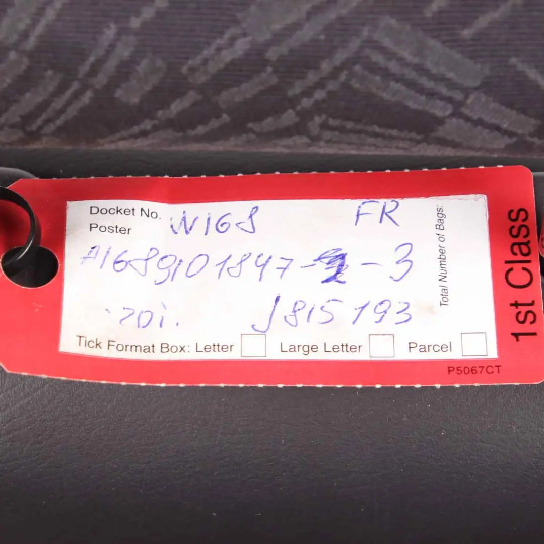 Mercedes W168 Cloth Fabric / Leather Front Right O/S Seat Slate Grey - SKU A1689101847-3 - Part number A1689101847