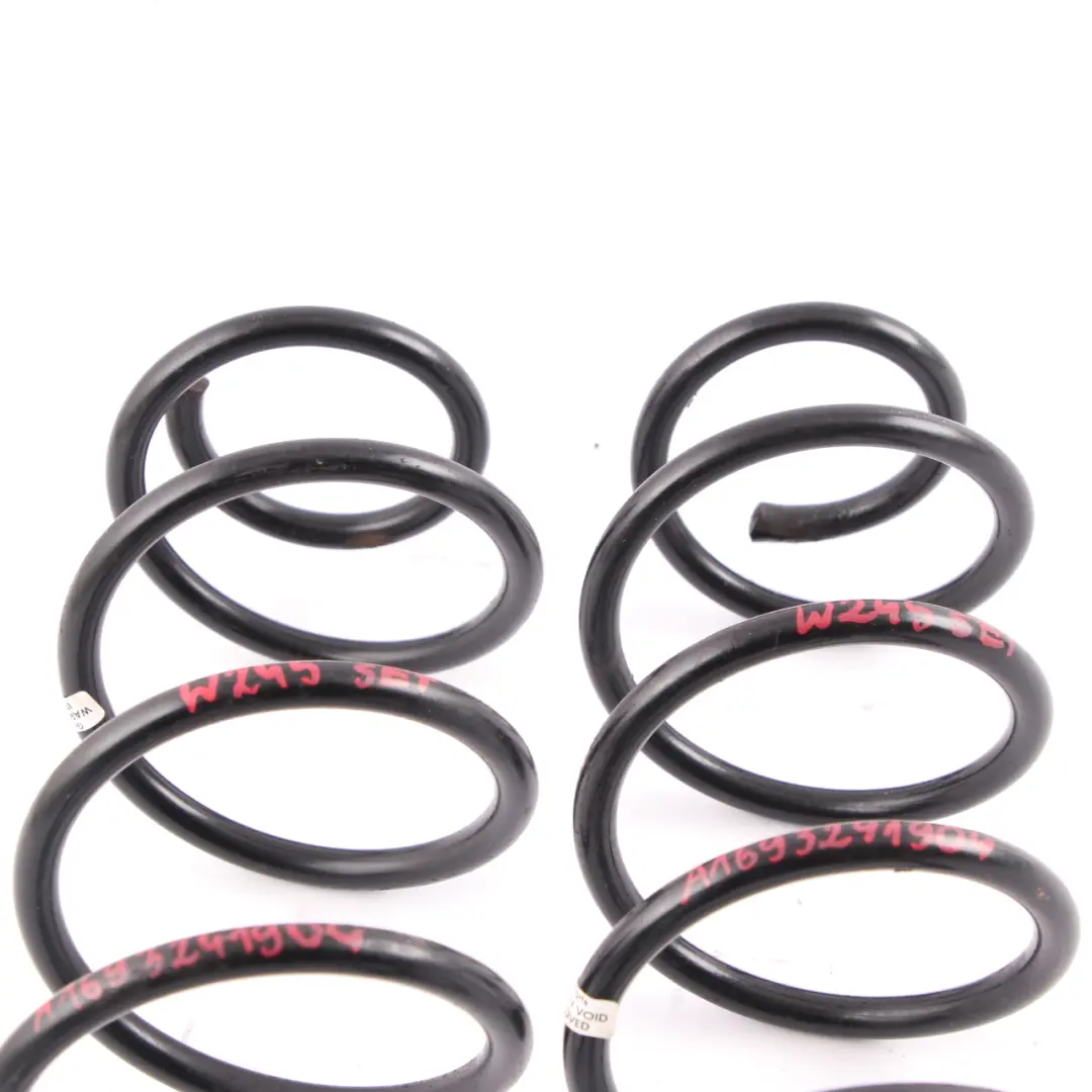 Coil Spring Rear Axle Suspension Set to Mercedes W169 W245 with Part number A1693241904 Mercedes W169 W245 Coil Spring Rear Axle Suspension Set - SKU A1693241904 - Part number A1693241904