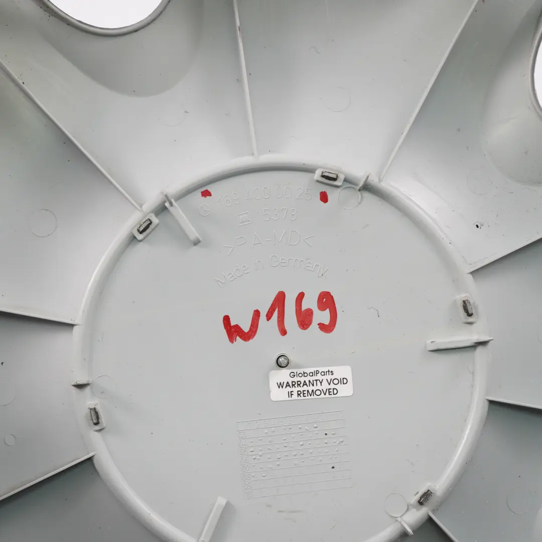 Mercedes W169 Enjoliveur Roue Argent Enjoliveur Moyeu Panneau Garniture 15" - SKU A1694000025 - Numéro de pièce A1694000025