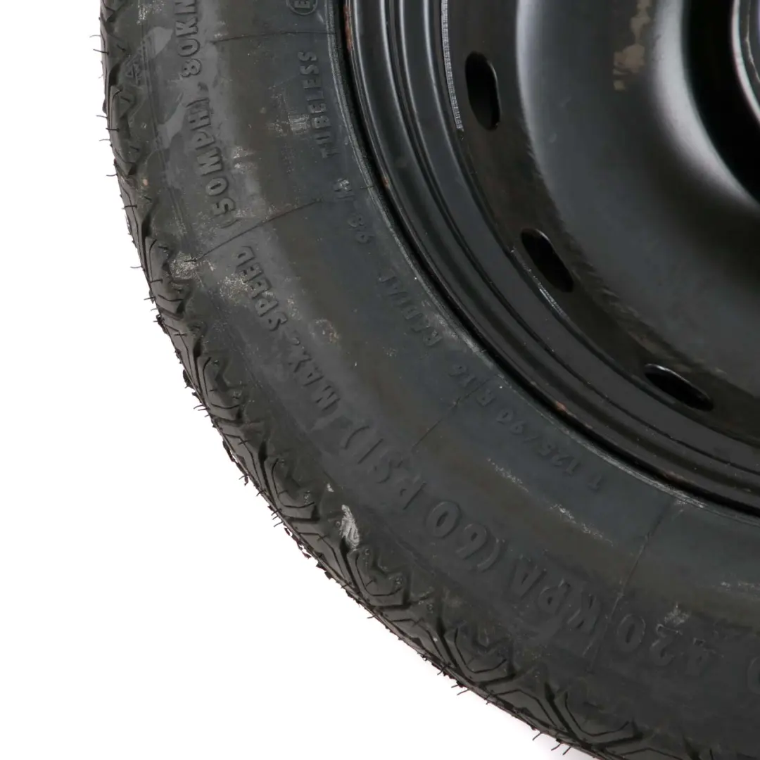 Kompakt Ersatz Rad Stahl R16 Reifen 125/90 für Mercedes W169 W245 mit Teilenummer A1694000802 Mercedes W169 W245 Kompakt Ersatz Rad Stahl R16 Reifen 125/90 - SKU A1694000802-1 - Teilenummer A1694000802