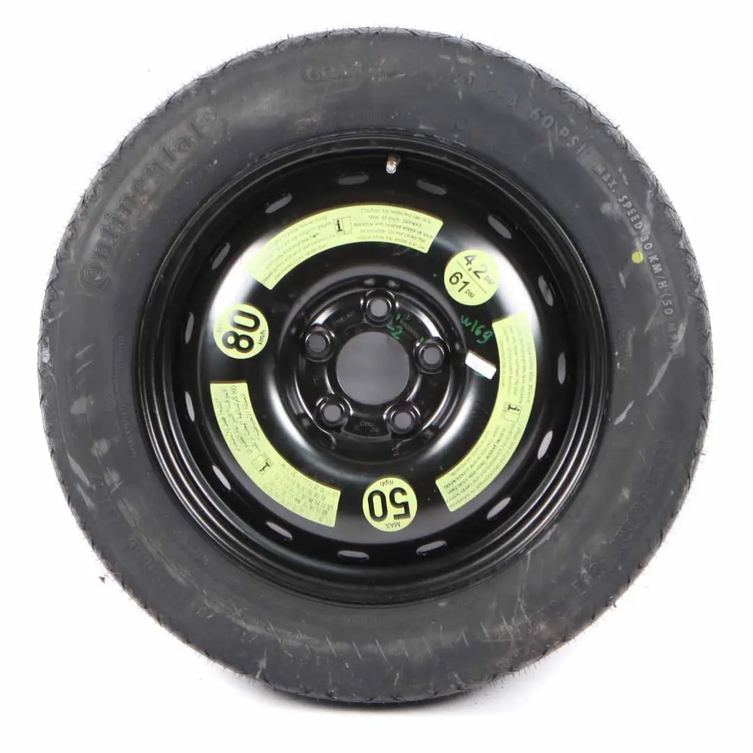  Ruota di scorta Mercedes W169 W245 Compact Acciaio R16 Pneumatico 125/90 - SKU A1694000802-2 - Numero di parte A1694000802