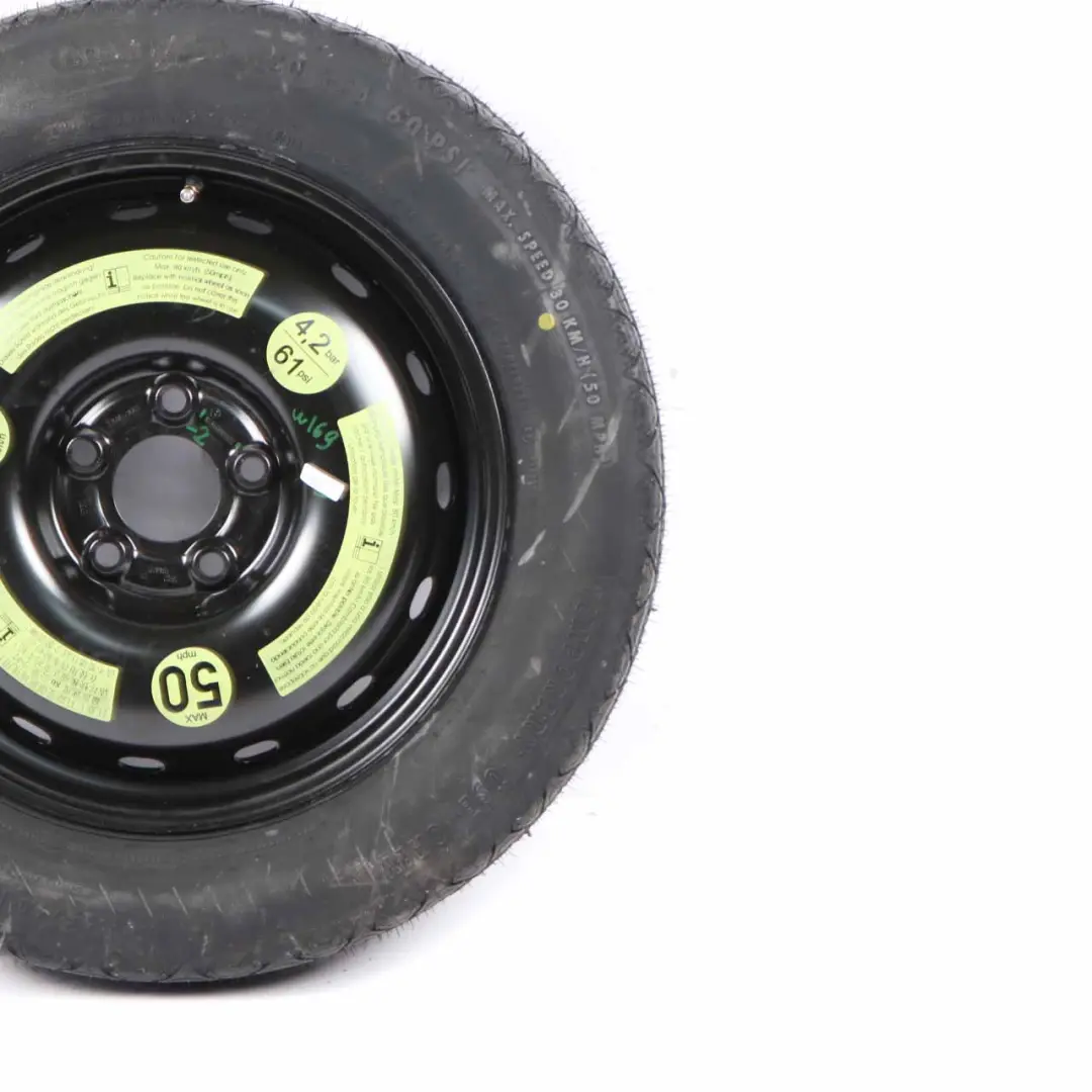  Ruota di scorta Mercedes W169 W245 Compact Acciaio R16 Pneumatico 125/90 - SKU A1694000802-2 - Numero di parte A1694000802